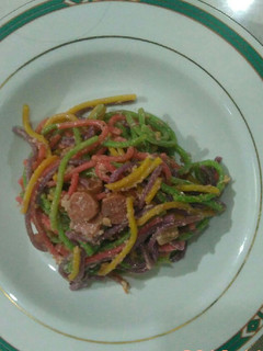 Foto resep Spaghetti Pelangi Carbonara