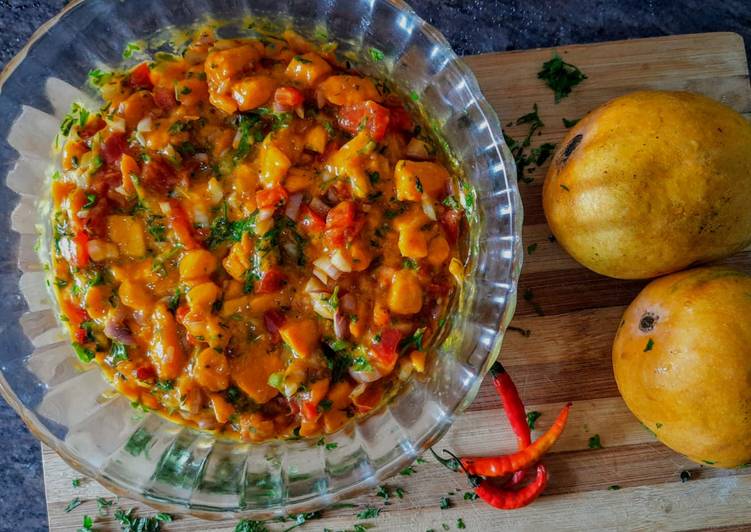 Steps to Prepare Any-night-of-the-week Mango Salsa