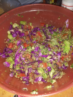 Una foto de Ensalada de lentejas y brócoli
