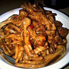 spicy chicken feet A picture of spicy chicken feet.