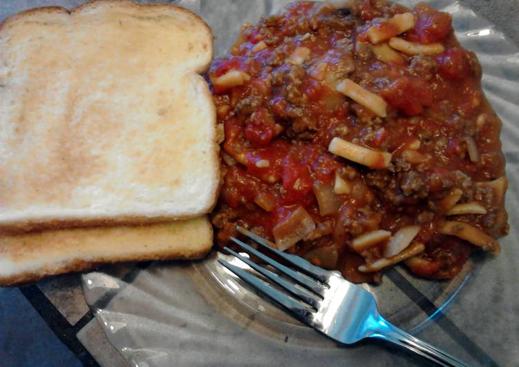 Recipe of Super Quick Homemade Beef &amp; Mushroom Bolognese