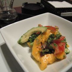 A picture of Papaya Avocado and Tomato Salad.