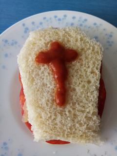 Una foto de Sándwich ataúd