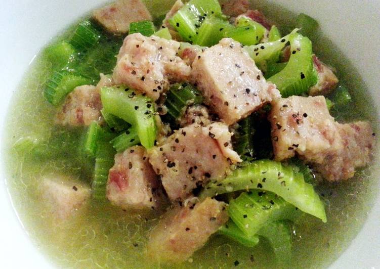 Easiest Way to Make Favorite Celery with luncheon meat