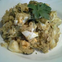 A picture of Healthier avocado egg salad.