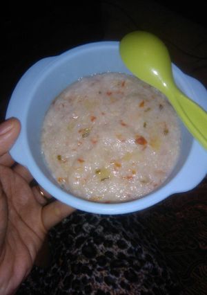 Foto resep MPASI bubur ayam suir+tomat