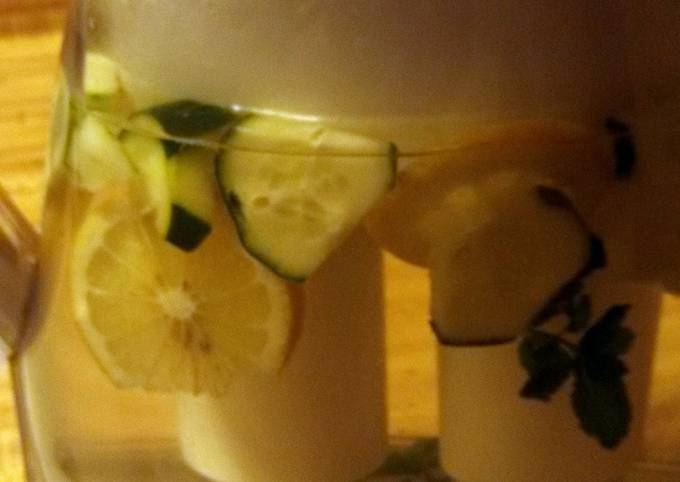 Mint Cucumber and Lemon Infused Water