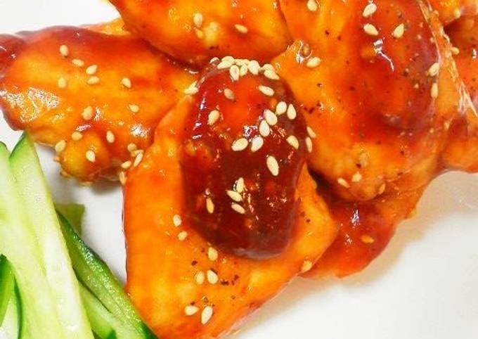 Teriyaki Chicken Breast with Sweet and Sour Ketchup Sauce