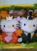 Black Cat Hello Kitty Halloween Bento Recipe by cookpad.japan - Cookpad