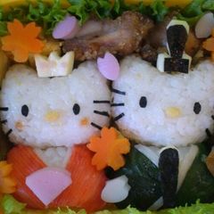 A picture of Sakura & Doll's Festival Character Bento Hello Kitty.
