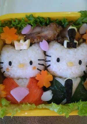 A picture of Sakura & Doll's Festival Character Bento Hello Kitty.