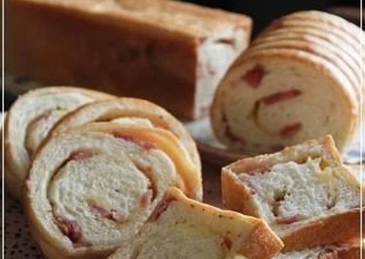 Recipe of Super Quick Homemade Bacon &amp; Cheese Mini Bread Log