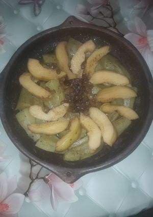 صورة لوصفة طاجين بطاطا حلوة والسفرجل