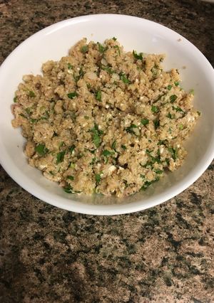 A picture of Quinoa w/ Feta cheese.