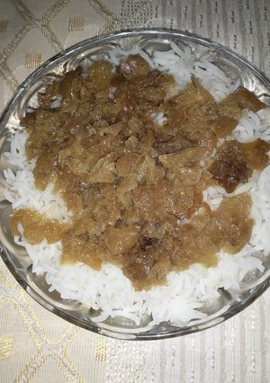 صورة لوصفة رز بكلم اكلة ايرانية