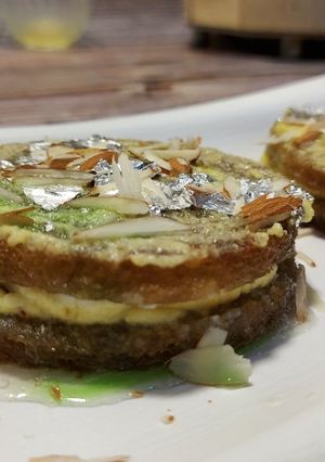 A picture of Layered Bread Malpua.