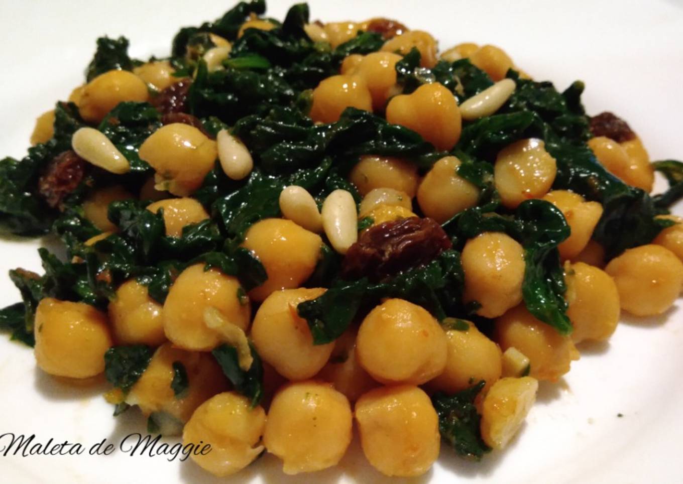 Garbanzos con espinacas