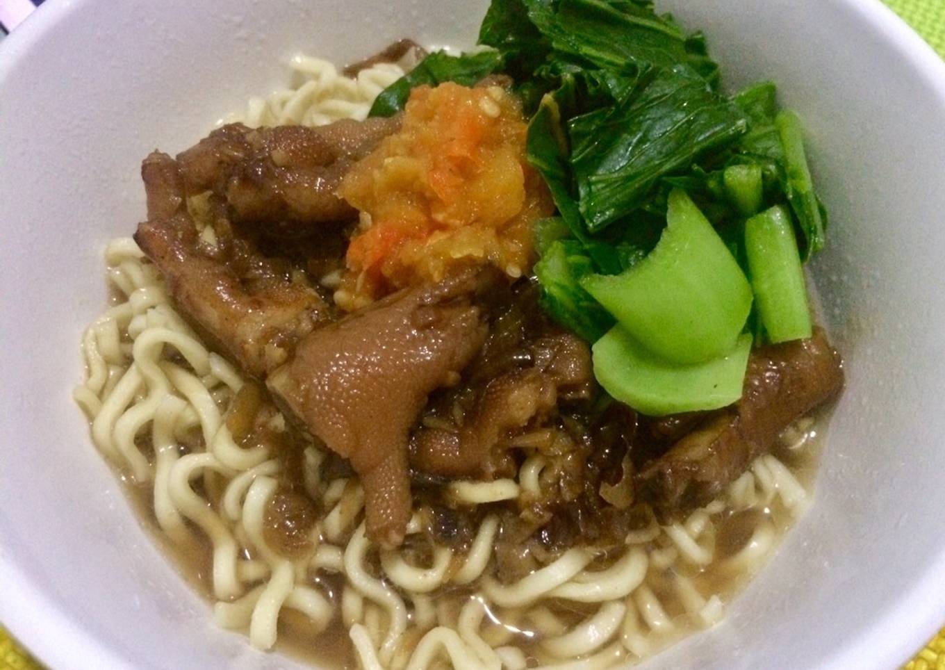 Mie Ayam Ceker ala Rumahan