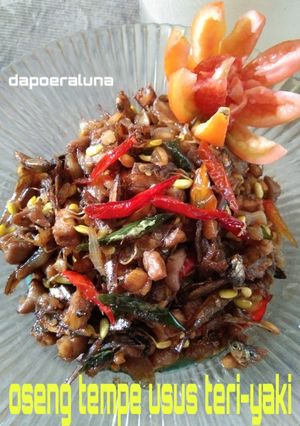 Foto resep Oseng tempe usus teri-yaki #WeekendChallenge