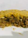 Pastel de carne con base de mandioca