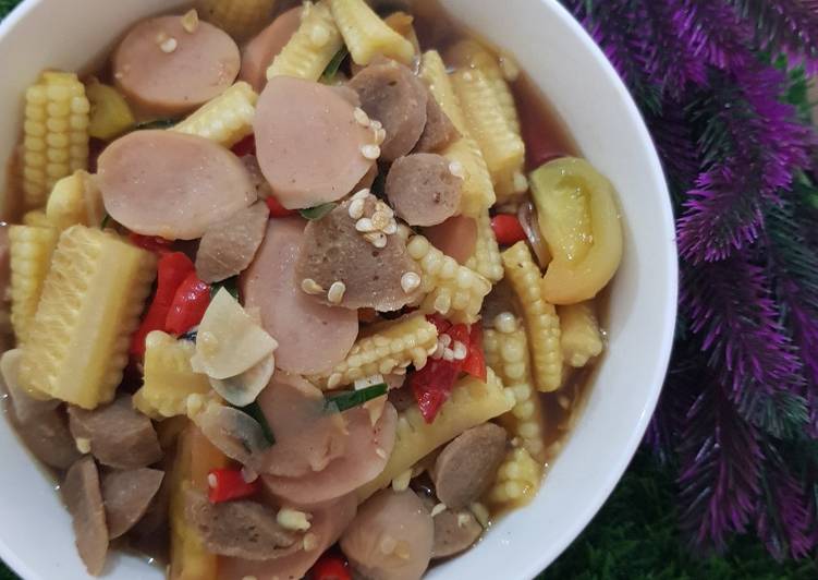 Resep Oseng Jagung Muda Sosis Bakso, Sempurna