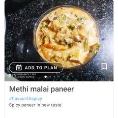 A picture of Methi malai paneer.