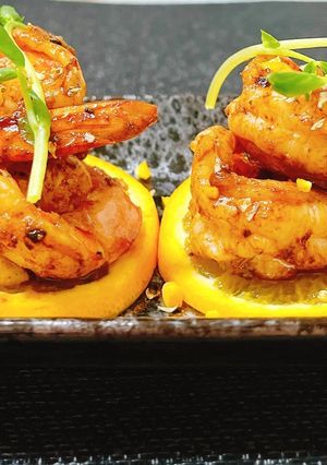 米其林 香橙黑蒜芥末蝦 的食譜成品照片
