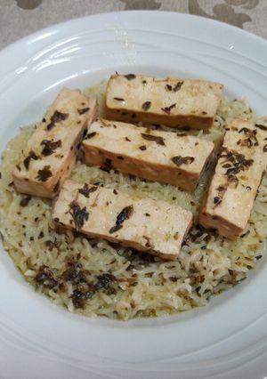 Foto principal de Tofu al papillote sin gluten vegano