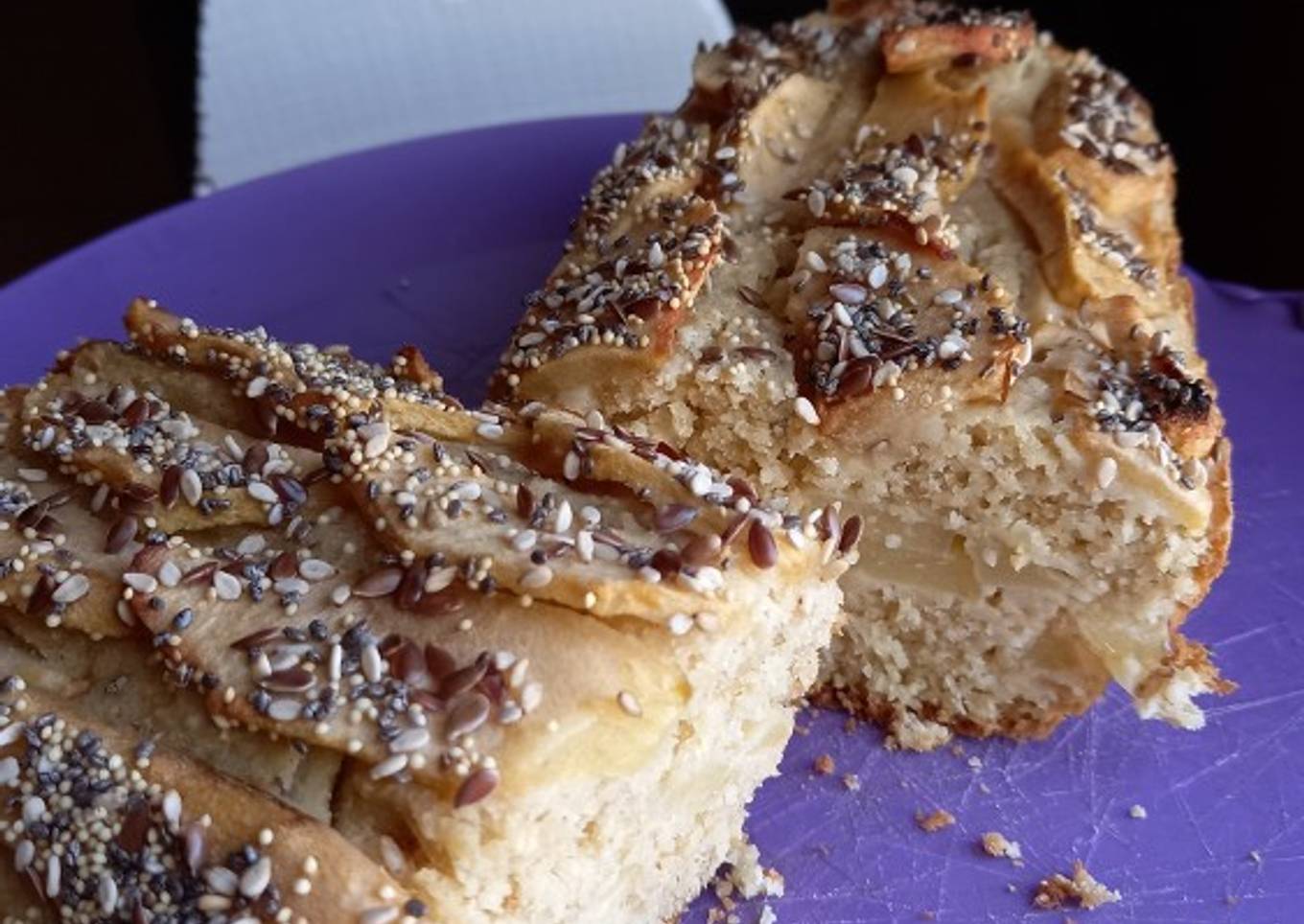 Budín de avena y manzana, SIN HARINAS, SIN ACEITES, BAJO EN KCAL