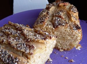 Una foto de Budín de avena y manzana, SIN HARINAS, SIN ACEITES, BAJO EN KCAL