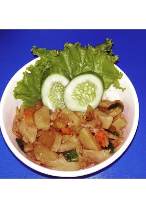 Foto resep Jamur bakso saus teriyaki pedas