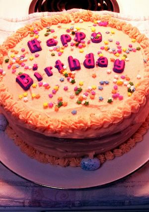 A picture of My Favorite Birthday Cake.
