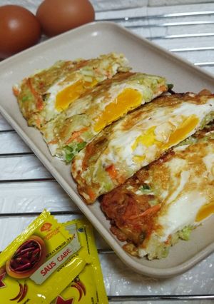 Foto resep Telur ceplok bakwan sayur