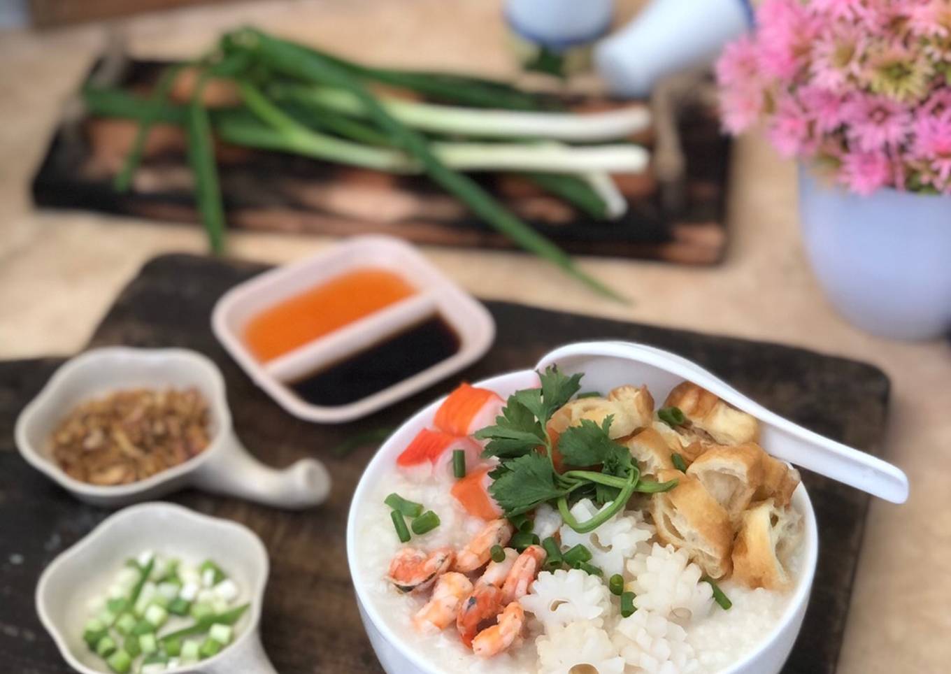 375. Bubur Seafood / Chinese Porridge dengan Rice Cooker ala-ala Ta’wan #ComboAnjangsana_Babaturan