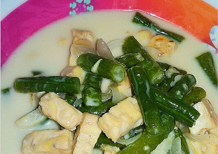 Tempe & kacang panjang santan
