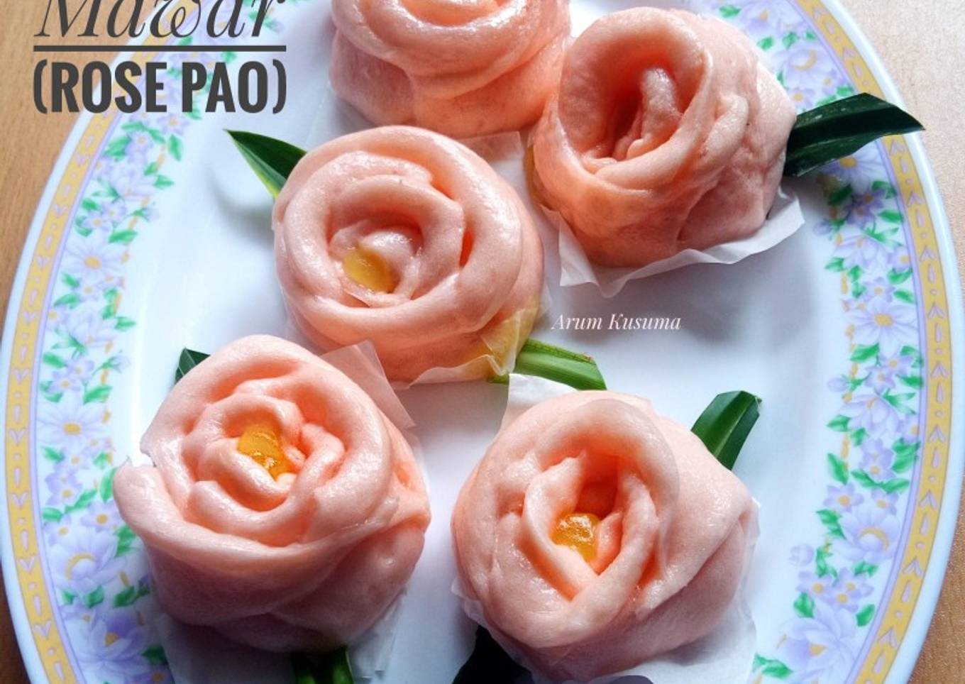 Bakpao Mawar (Rose Pao) dengan filling Kentang