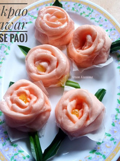 Foto resep Bakpao Mawar (Rose Pao) dengan filling Kentang