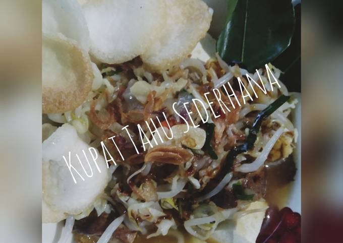 Kupat Tahu Sederhana