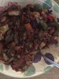 Mu Shu Chicken and Vegetables .