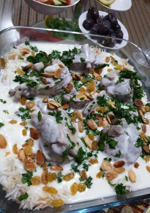 صورة لوصفة منسف اللبن