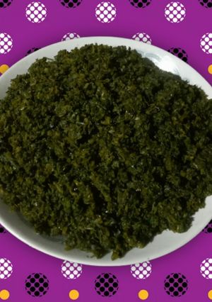 عکسی از دستور سرخ کردن ۱۰ کیلو سبزی قرمه با حداقل روغن