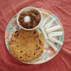 A picture of Salgam ka khatta mitha bhartha.