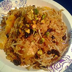 A picture of Fried rice with fruit.
