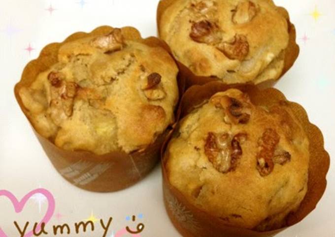 logic Groping Travel Apple and Walnut Dairy-free Muffins Recipe by cookpad.japan - Cookpad
