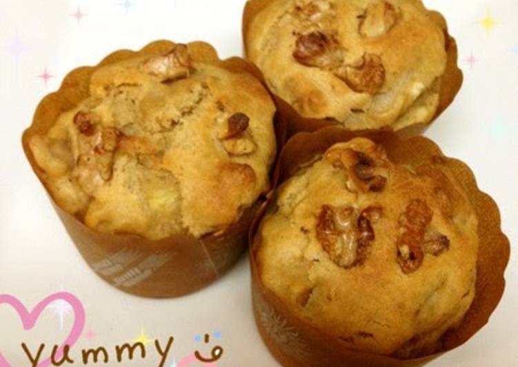 How to Make Homemade Apple and Walnut Dairy-free Muffins