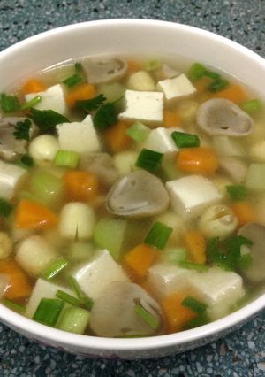 Hình của món Canh Hạt Sen Chay.