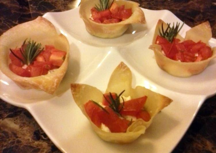 Steps to Prepare Award-winning Goat cheese and tomato appetizer