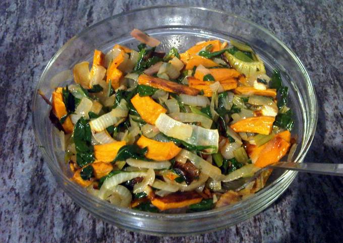 Recipe of Super Quick Homemade Warm Leafy Greens Salad - Super Healthy &amp; Vegan!