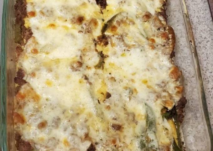 Philly Cheesesteak Casserole