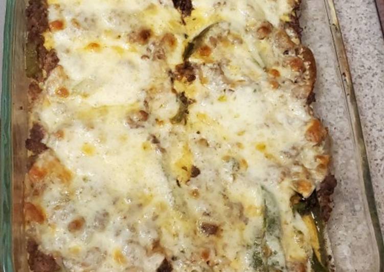 5 Easy Dinner Philly Cheesesteak Casserole